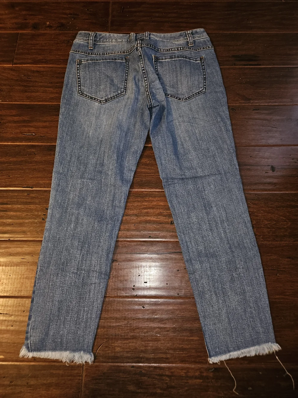 Free People Light Blue Distressed Ankle Jeans 28x25